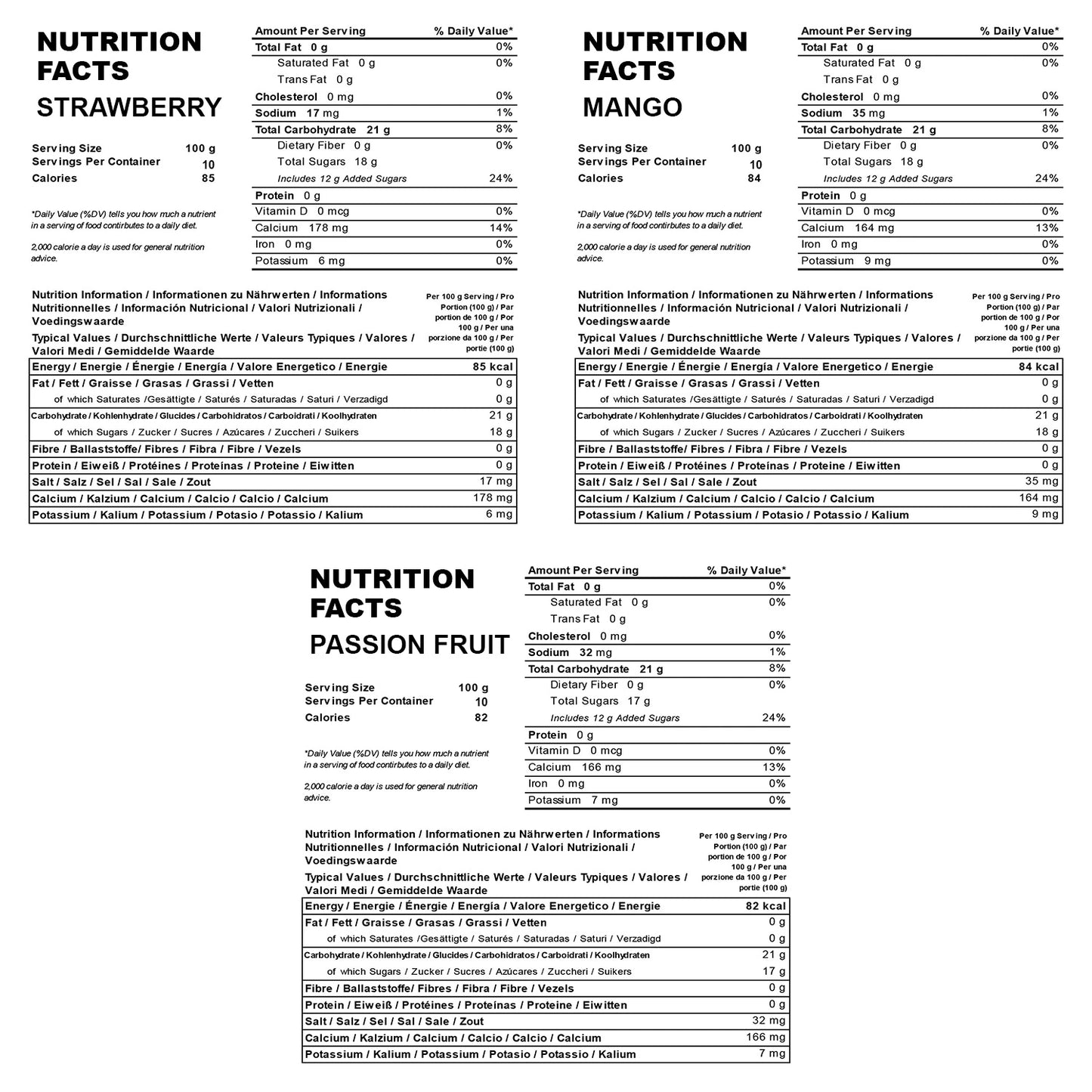 3-Pack 1kg Strawberry, Mango & Passion Variety Pack