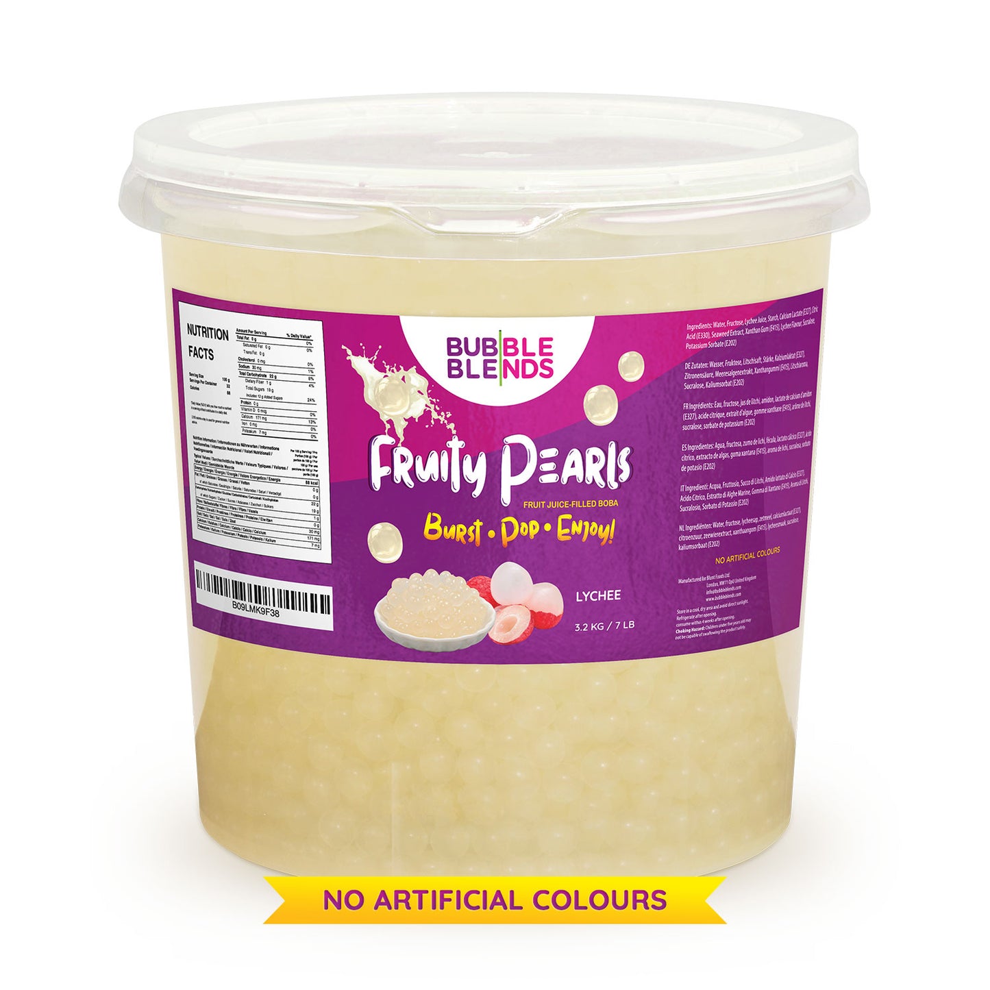 3.2kg Lychee Popping Boba Fruit Juice Filled Pearls