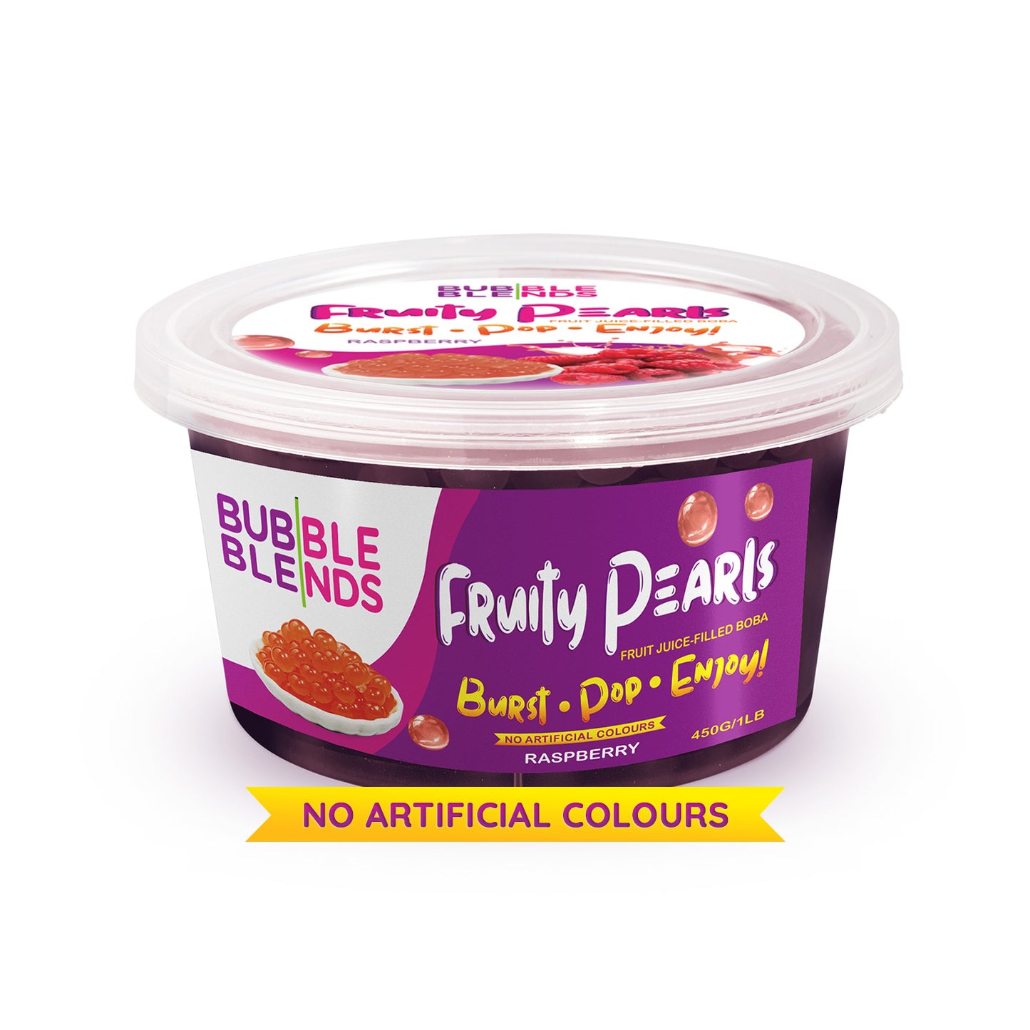 450g Raspberry Popping Boba Fruit Juice Filled Pearls **Expires 03/08/2024**