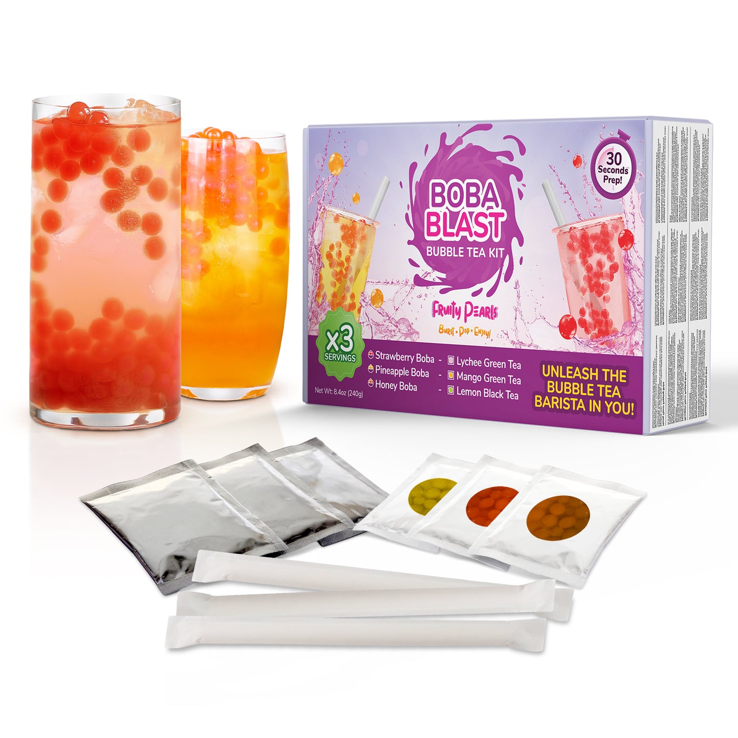 Boba Blast Bubble Tea Kit - 1 Pack of 240G