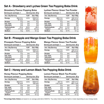 Boba Blast Bubble Tea Kit - 3 Pack of 240G